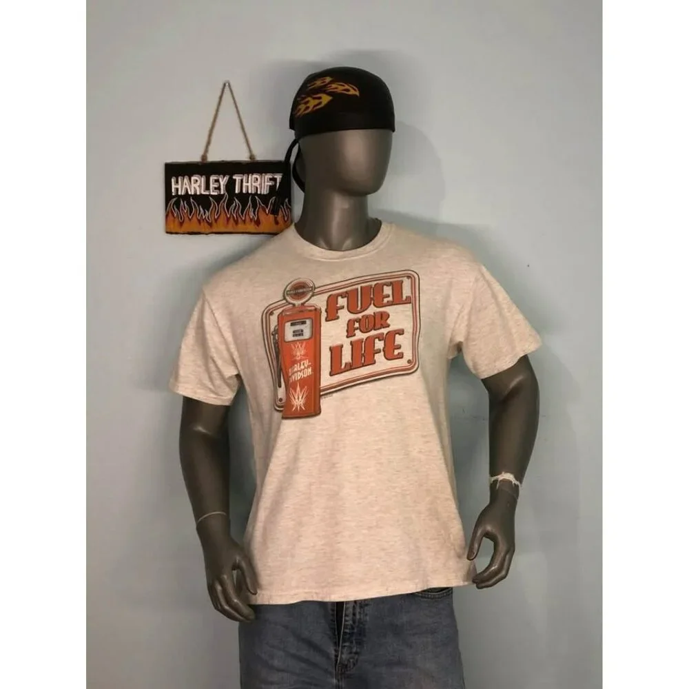 Harley-Davidson T-shirt Large Men, FUEL FOR LIFE Hays, Kansas - Picture 1 of 5